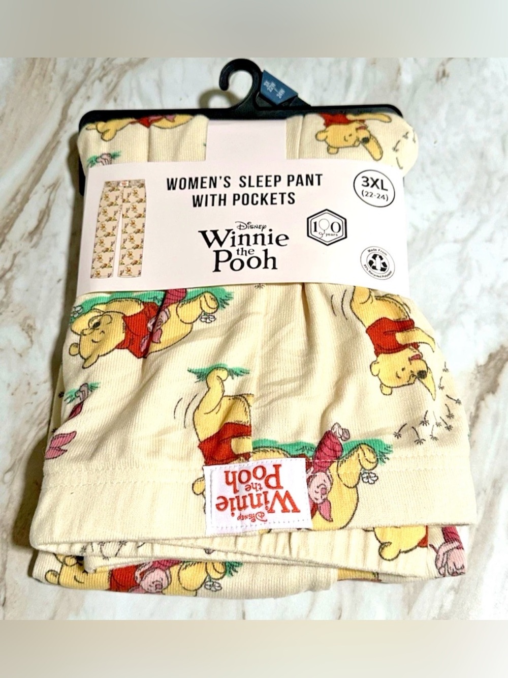 Disney Winnie the Pooh Women's Knit Sleep Pants with Pockets Pull-On Size 3XL